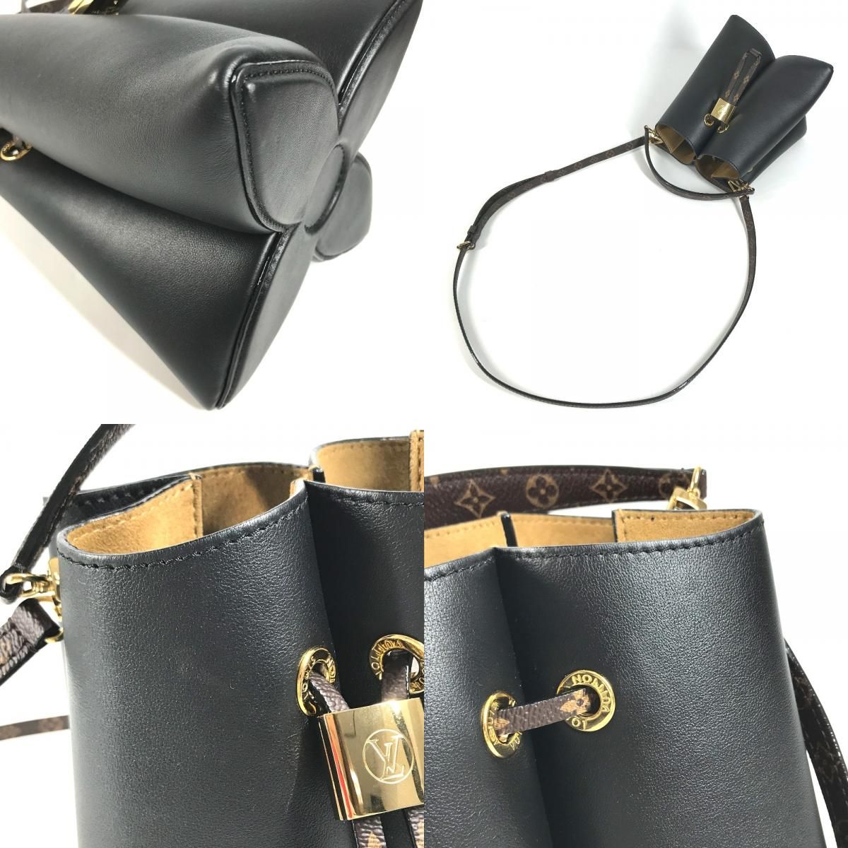Louis Vuitton Handbag Blue Leather Black — view 8