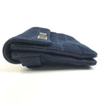Chanel Clutch 2.55 Logo Choco Bar Denim Blue — view 4