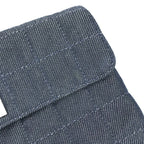 Chanel Clutch 2.55 Logo Choco Bar Denim Blue — view 8