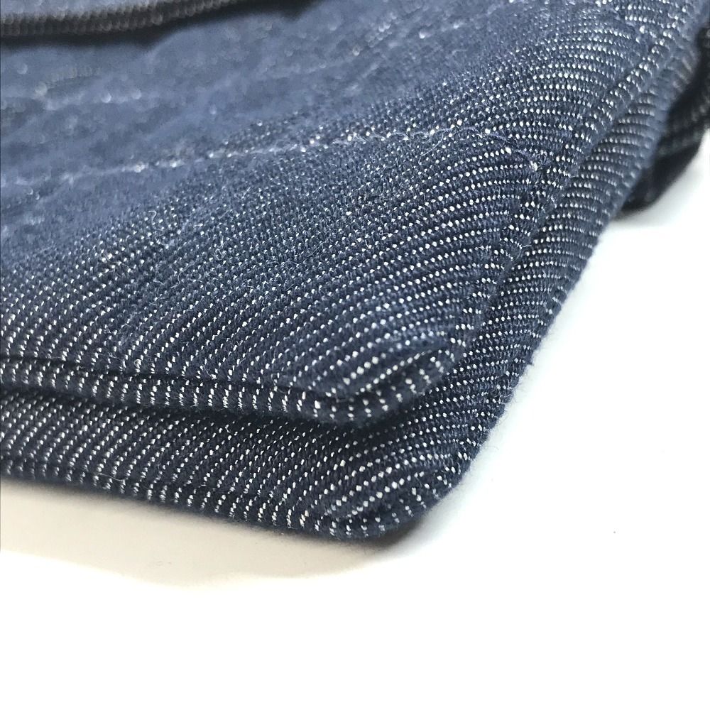Chanel Clutch 2.55 Logo Choco Bar Denim Blue — view 6