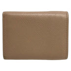 Prada Trifold Wallet Beige Leather — view 2