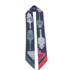 Hermes Twilly Merveilleuse Lantern Pierre Marie Silk Cavern Navy Scarf — view 6