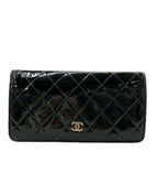 Chanel Bifold Wallet Patent Leather Quilted