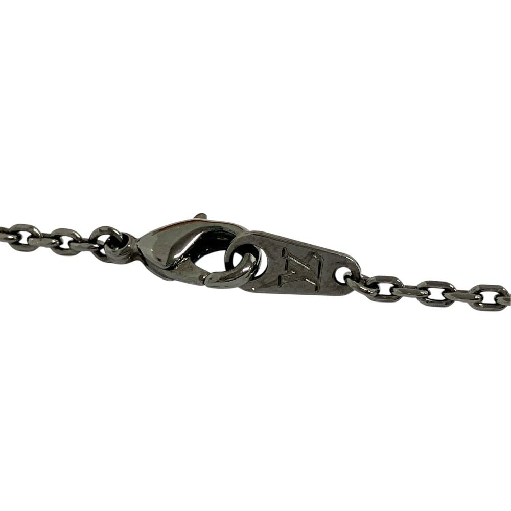 Louis Vuitton Pendant Vivienne Necklace LV Charm Black — view 3