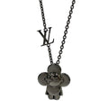 Louis Vuitton Pendant Vivienne Necklace LV Charm Black