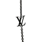 Louis Vuitton Pendant Vivienne Necklace LV Charm Black — view 2