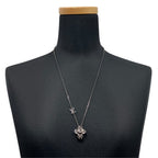 Louis Vuitton Pendant Vivienne Necklace LV Charm Black — view 5