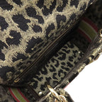 Dior 2-Way Bag Lady Medium Velvet Brown Multicolor Gold Delight Leopard — view 8