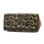 Dior 2-Way Bag Lady Medium Velvet Brown Multicolor Gold Delight Leopard — view 3