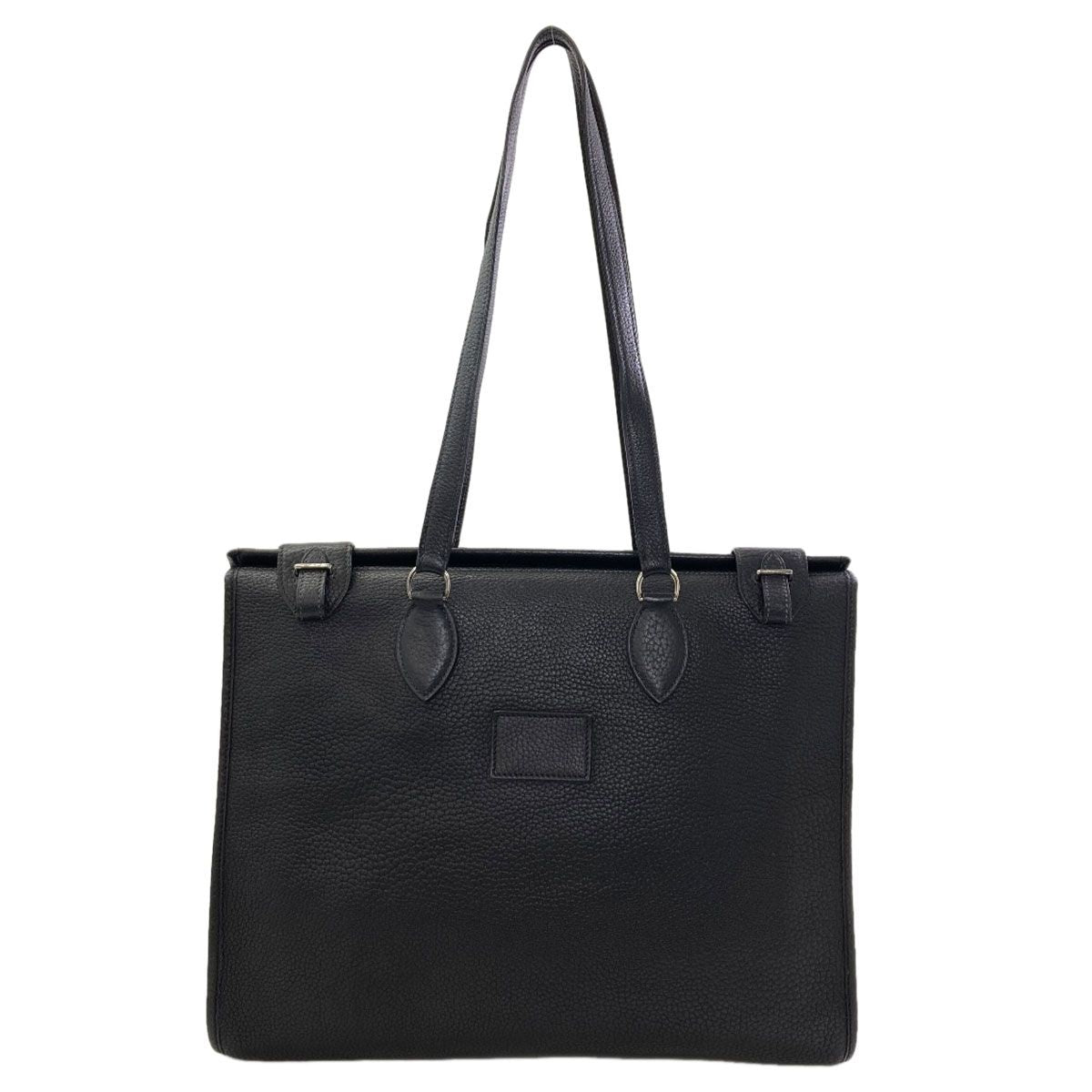 Hermes Cabas 40 Silver Tote Bag Calfskin