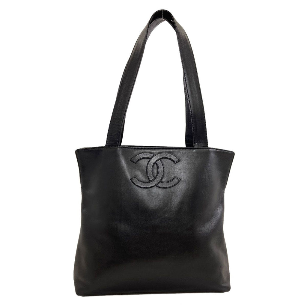 Chanel CC Logo Tote Bag Calfskin