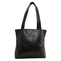 Chanel CC Logo Tote Bag Calfskin