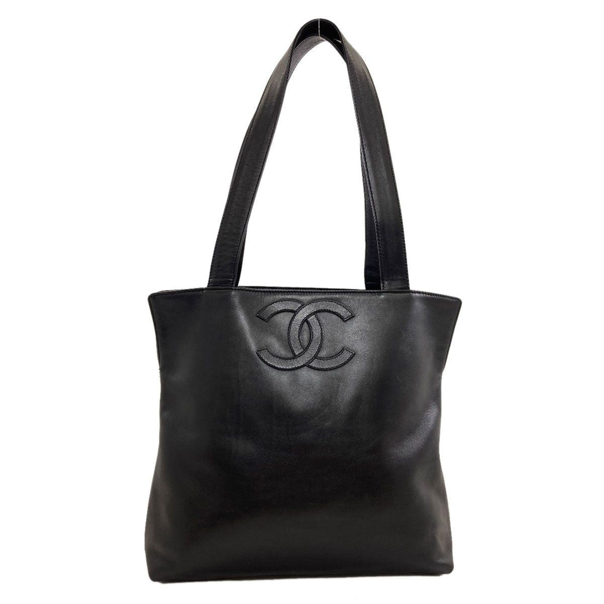 Chanel CC Logo Tote Bag Calfskin