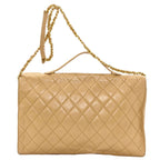 Chanel Quilted CC Logo Chain Gold 2-Way Handbag Lambskin — view 2
