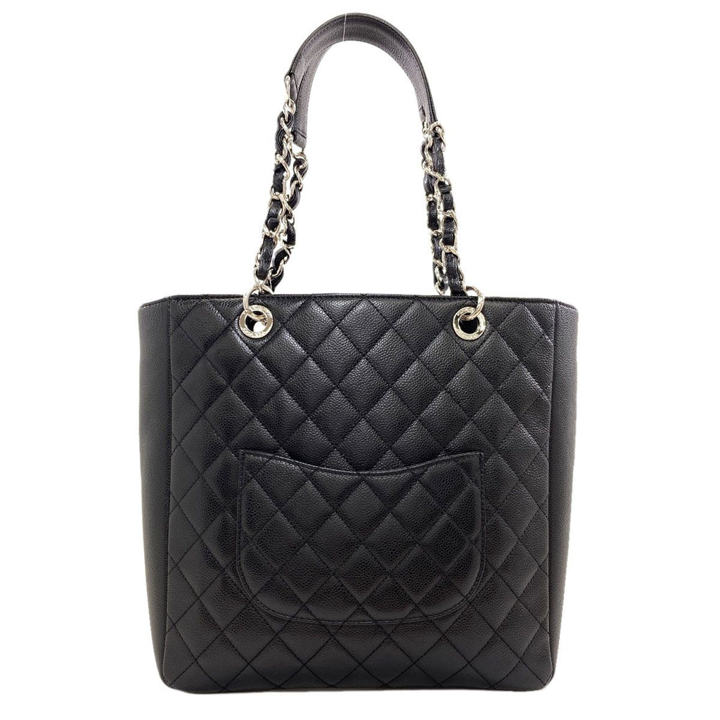 Chanel Quilted CC Logo Chain 2-Way Tote Bag Grained Calfskin — view 2