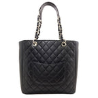 Chanel Quilted CC Logo Chain 2-Way Tote Bag Grained Calfskin — view 2