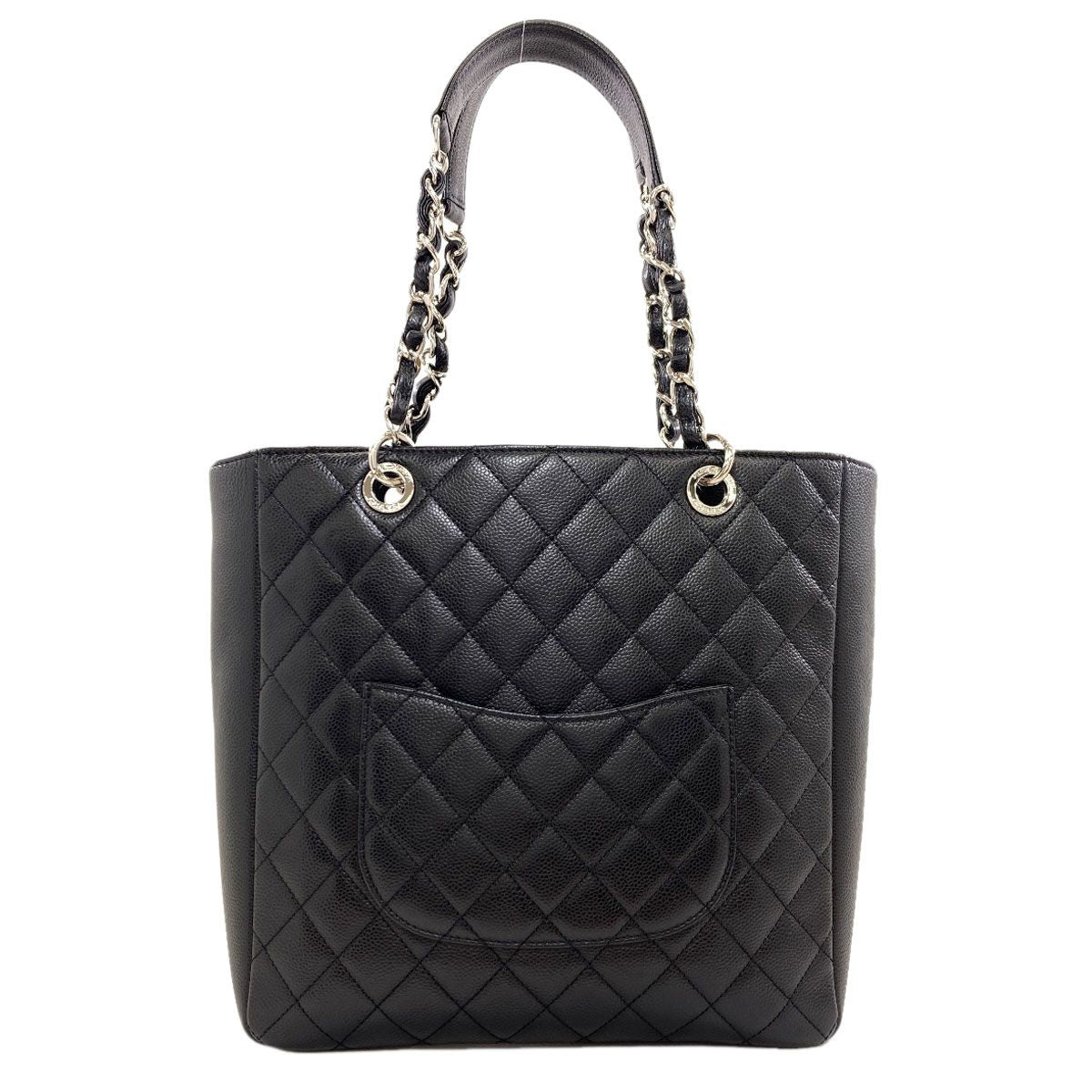 Chanel Quilted CC Logo Chain 2-Way Tote Bag Grained Calfskin — view 2