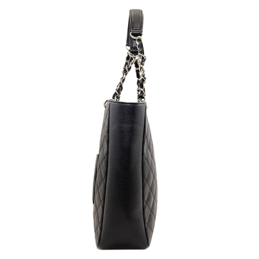 Chanel Quilted CC Logo Chain 2-Way Tote Bag Grained Calfskin — view 3