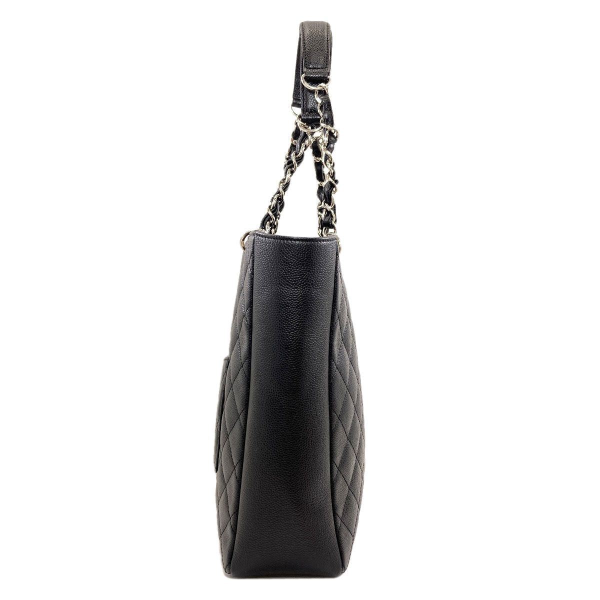 Chanel Quilted CC Logo Chain 2-Way Tote Bag Grained Calfskin — view 3