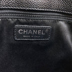 Chanel Quilted CC Logo Chain 2-Way Tote Bag Grained Calfskin — view 6