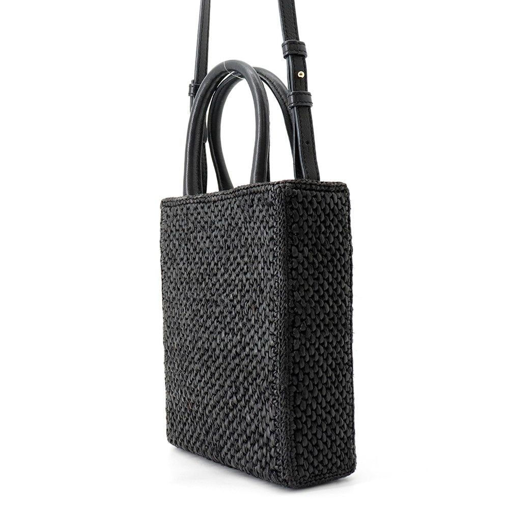 Loewe Standard Raffia Leather 2-Way Shoulder Bag Black — view 2