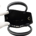 Loewe Standard Raffia Leather 2-Way Shoulder Bag Black — view 6