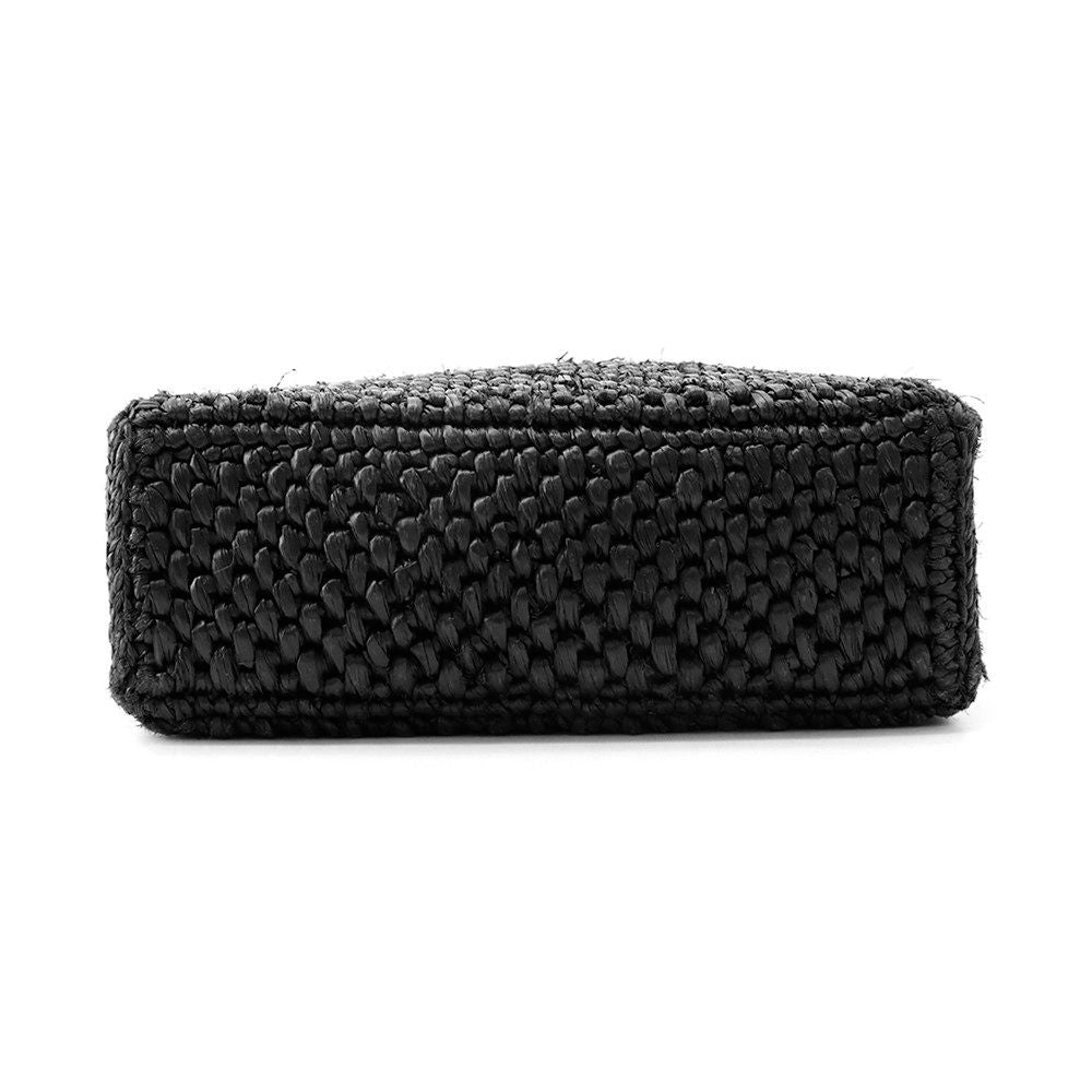 Loewe Standard Raffia Leather 2-Way Shoulder Bag Black — view 3