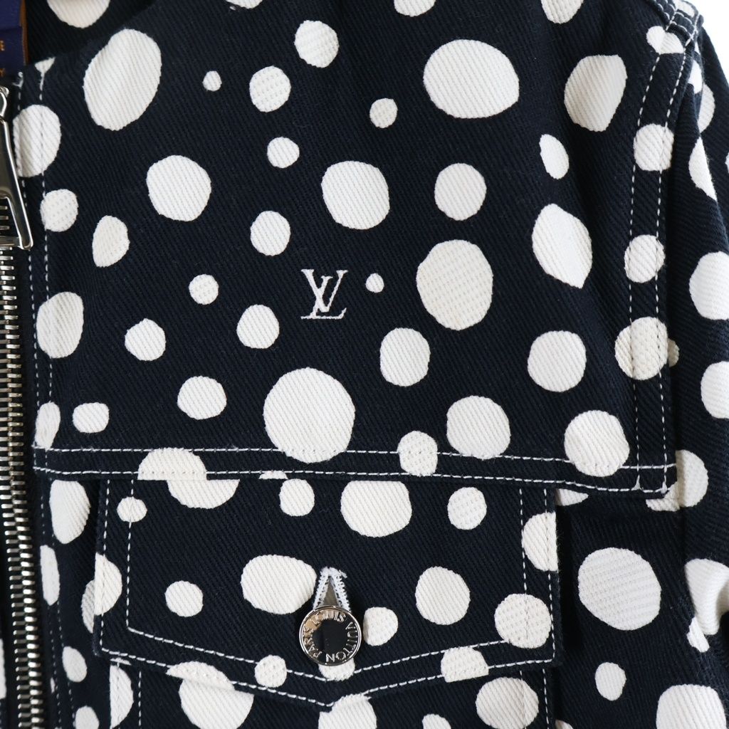 Louis Vuitton YK Infinity Dot Zip Up Collarless Jacket Cotton Yayoi Kusama — view 4