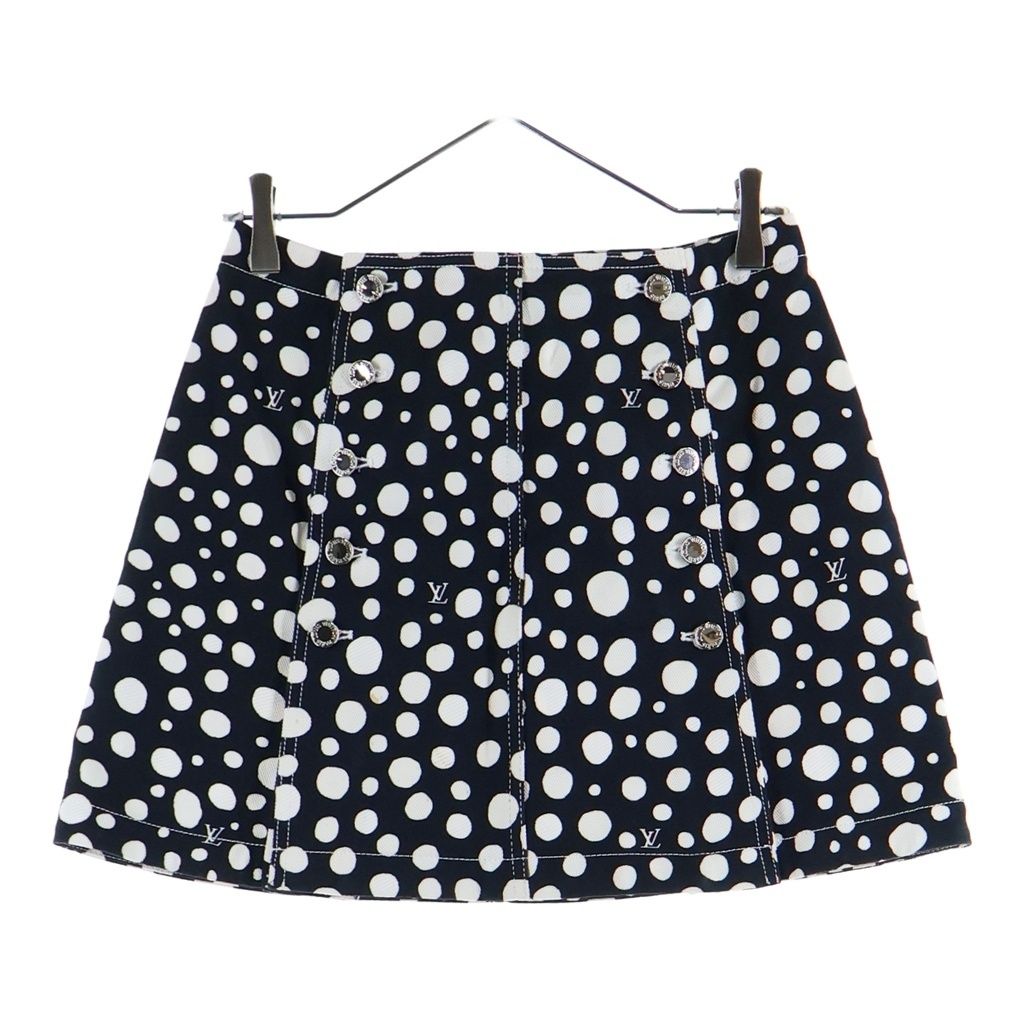 Louis Vuitton YK Infinity Dot Denim All Over Print Skirt Cotton Yayoi Kusama