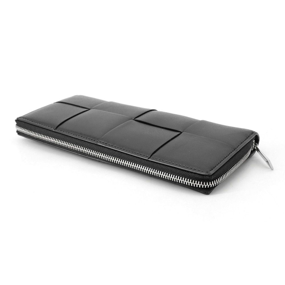 Bottega Veneta Wallet Maxi Intrecciato Cassette Slim Lambskin Black — view 2