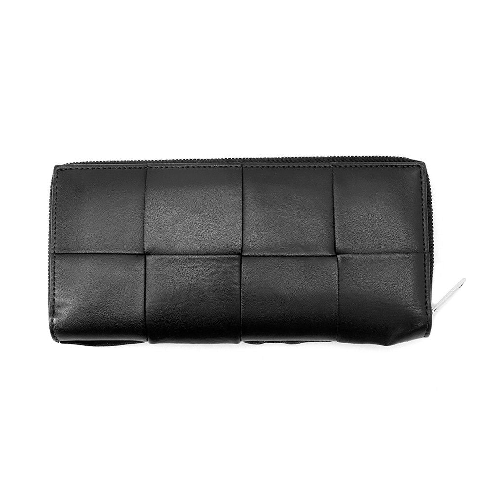 Bottega Veneta Wallet Maxi Intrecciato Cassette Slim Lambskin Black — view 3