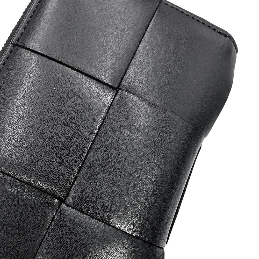 Bottega Veneta Wallet Maxi Intrecciato Cassette Slim Lambskin Black — view 6