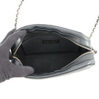 Chanel Chain Shoulder Bag Octagon CC Logo Lambskin Black — view 5