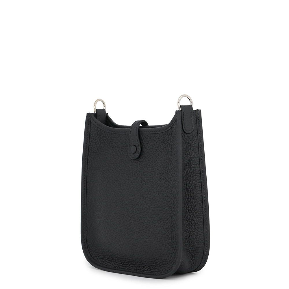 Hermes Shoulder Bag Evelyne TPM 85 Amazon Sangle Caval Black Silver Taurillon — view 2