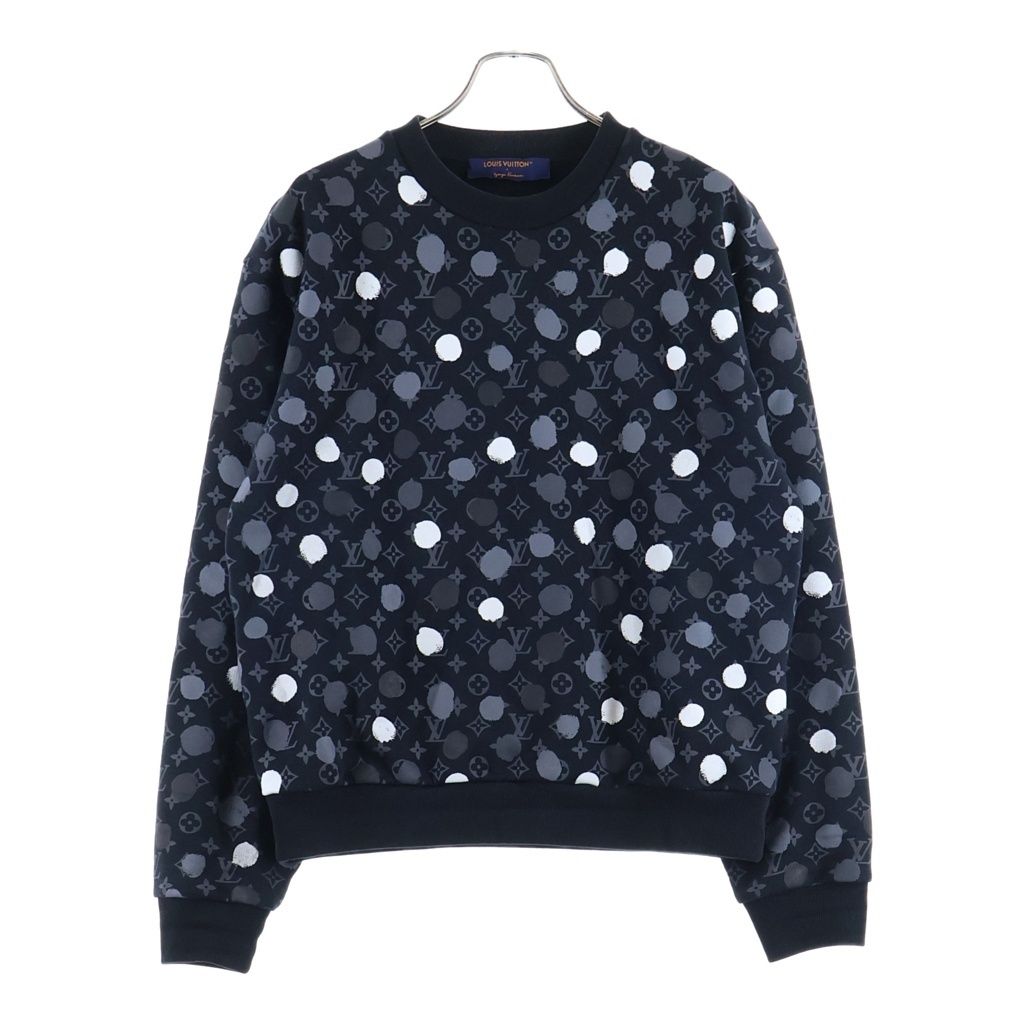 Louis Vuitton Yayoi Kusama Dot Monogram Sweatshirt Crew Neck Black