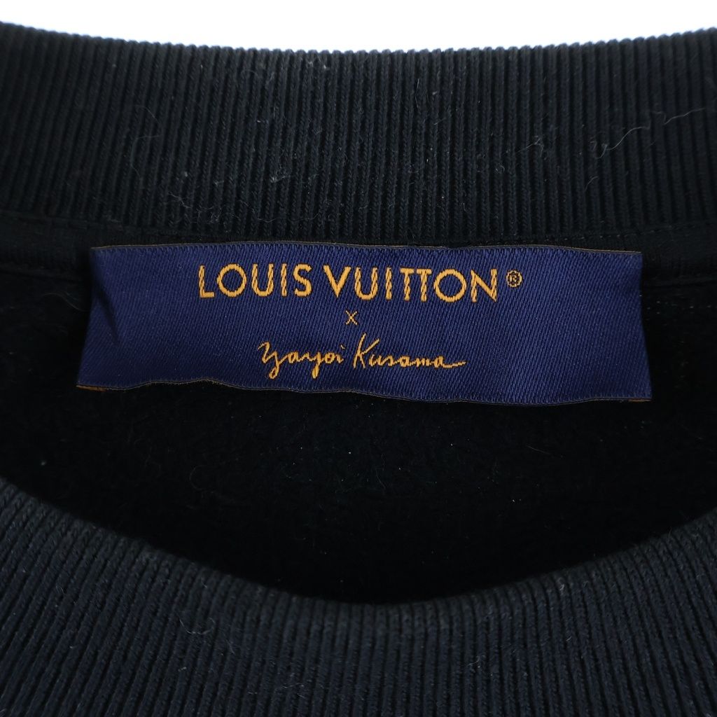 Louis Vuitton Yayoi Kusama Dot Monogram Sweatshirt Crew Neck Black — view 6