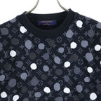 Louis Vuitton Yayoi Kusama Dot Monogram Sweatshirt Crew Neck Black — view 3