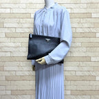 Prada Clutch Leather Black — view 2