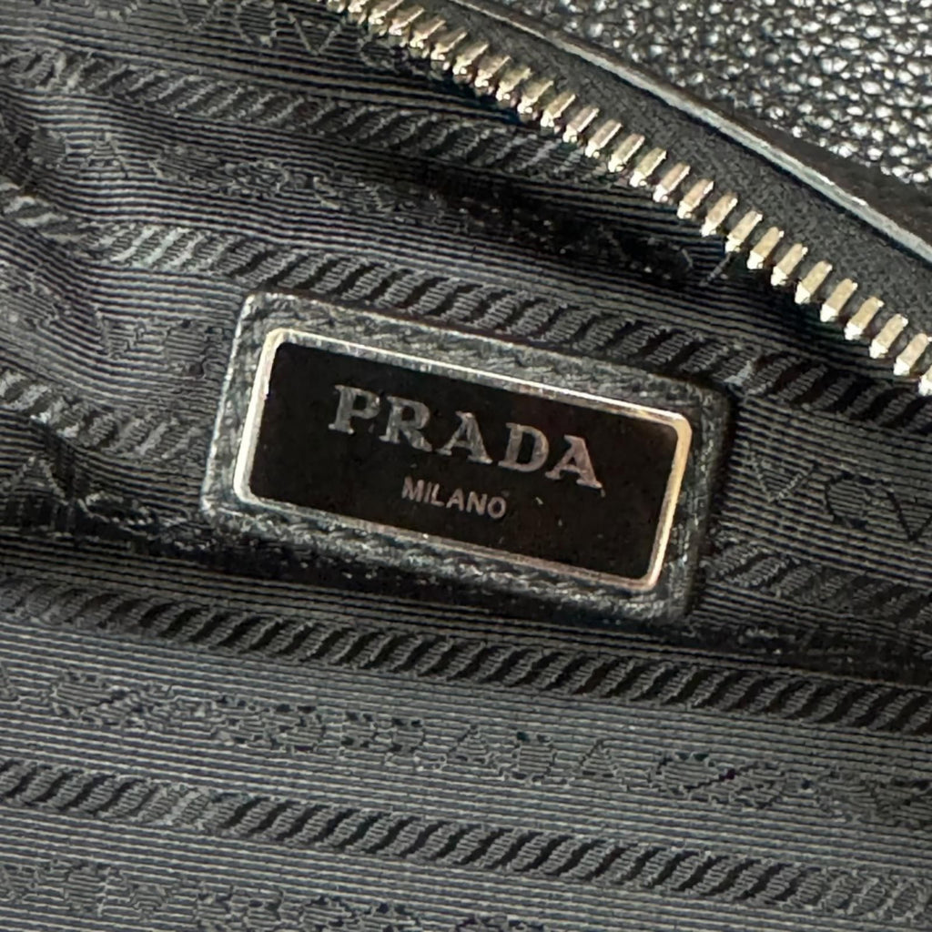 Prada Clutch Leather Black — view 8
