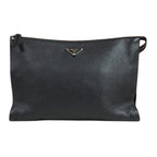 Prada Clutch Leather Black