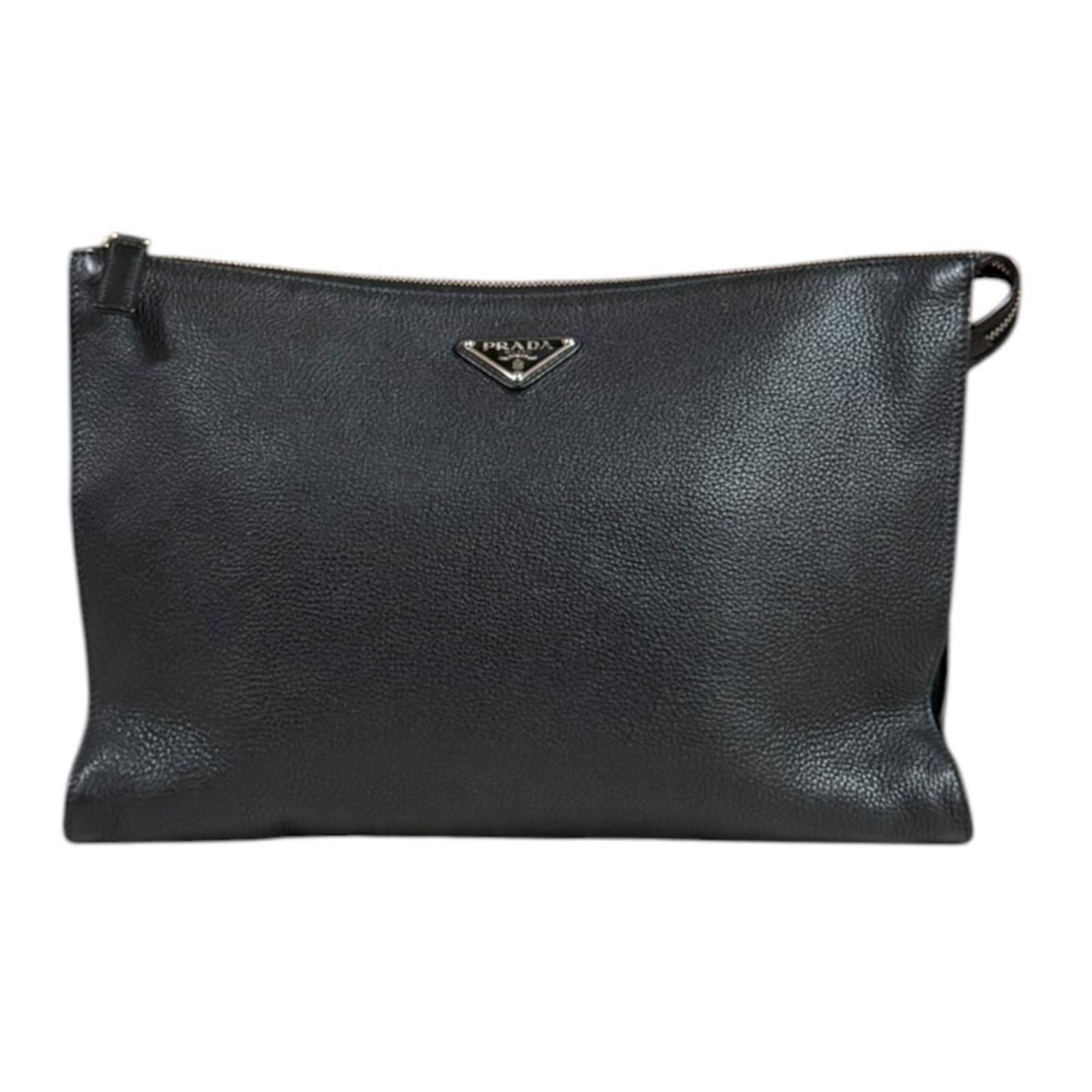 Prada Clutch Leather Black