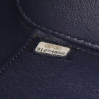 Chanel Shoulder Bag Quilted Vanity 2-Way Navy Caviar Leather Chain — view 5