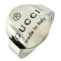 Gucci Trademark Oval Logo Silver Ring