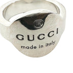 Gucci Trademark Oval Logo Silver Ring — view 4