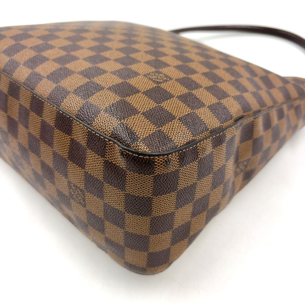 Louis Vuitton Looping GM Damier Ebene Leather Brown Shoulder Bag Gold — view 8
