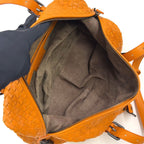 Bottega Veneta Intrecciato Montaigne Lambskin Orange Mini Boston Bag Gold — view 3
