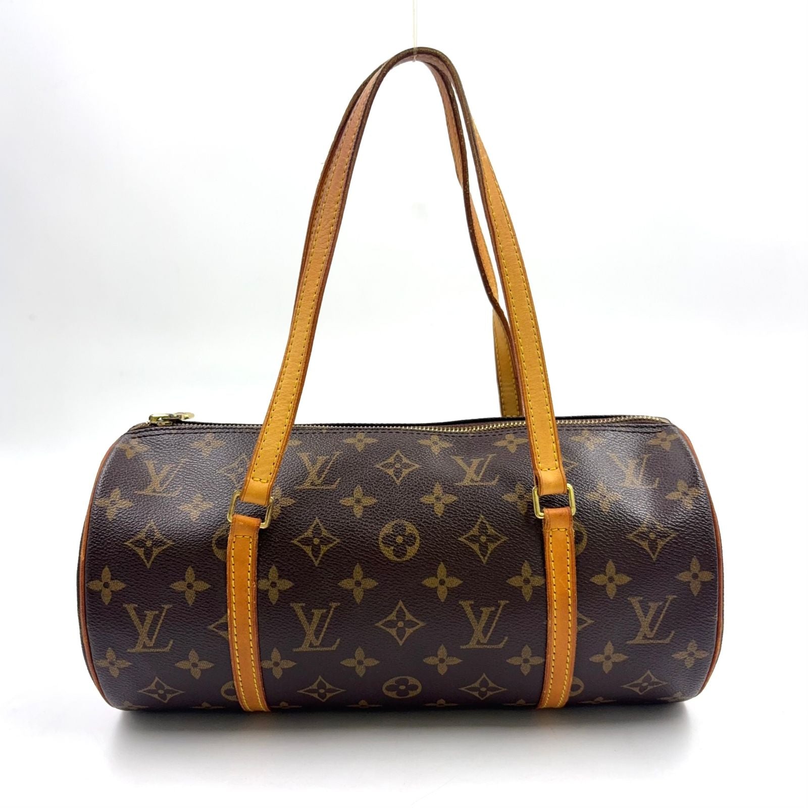 Louis Vuitton Papillon 30 Monogram Leather Brown Light Handbag Gold