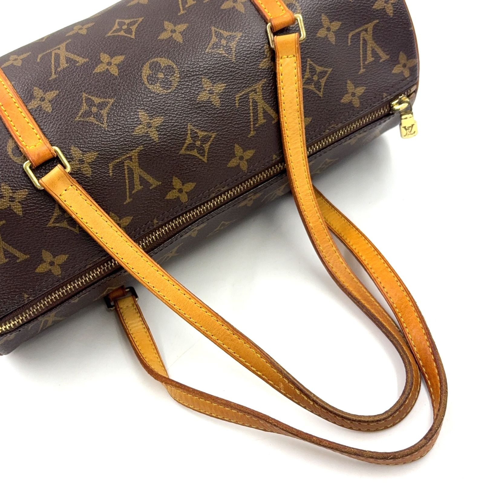 Louis Vuitton Papillon 30 Monogram Leather Brown Light Handbag Gold — view 5