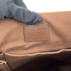 Louis Vuitton Messenger Melville Damier Ebene Leather Brown Shoulder Bag Gold — view 4