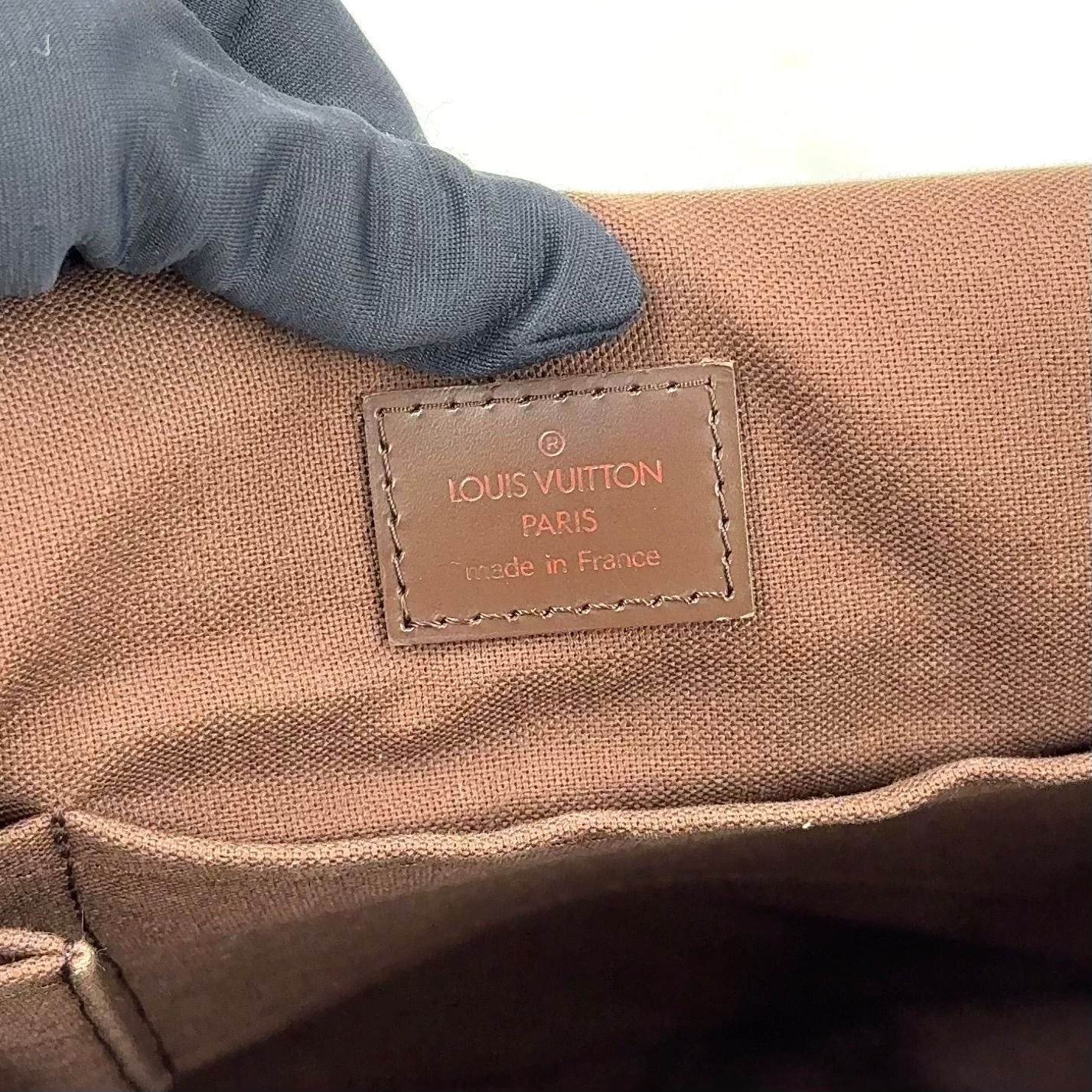 Louis Vuitton Messenger Melville Damier Ebene Leather Brown Shoulder Bag Gold — view 4